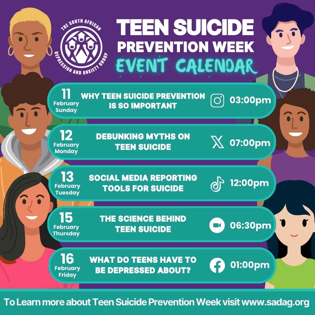 Teen Suicide Prevention Week Event Calendar