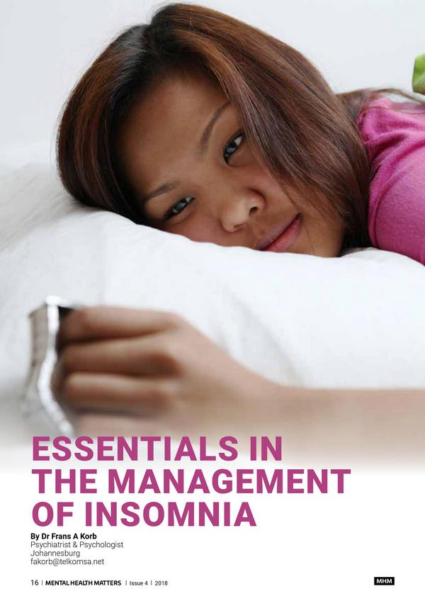 Essentials in the management of insomnia 1