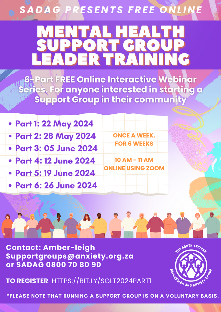 SADAG Interested Support Group Leader Training 2024